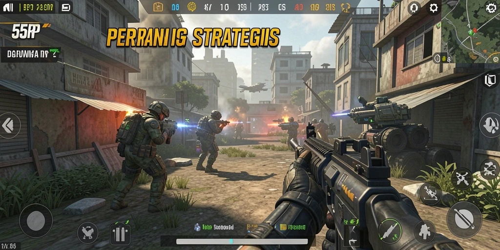 Gameplay seru dari 55RP yang penuh aksi tembak-menembak.