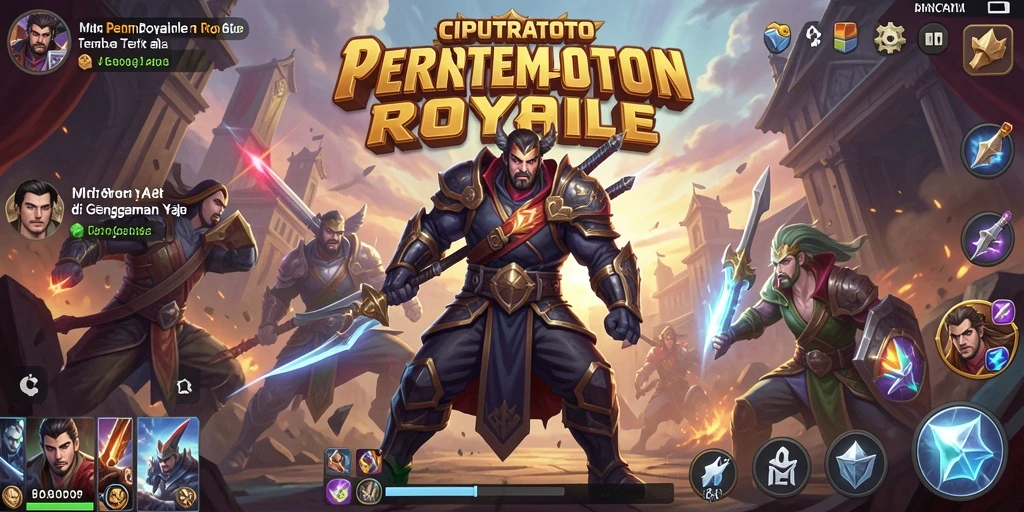 Tampilan gameplay seru dalam pertempuran Battle Royale yang mendebarkan.