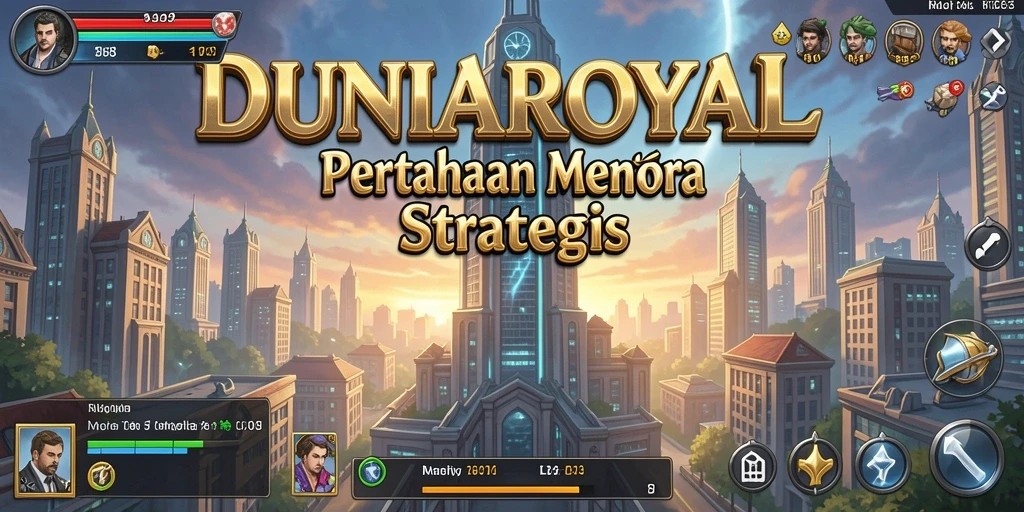 Screenshot gameplay DUNIAROYAL menampilkan aksi Tower Defense yang mengasyikkan.
