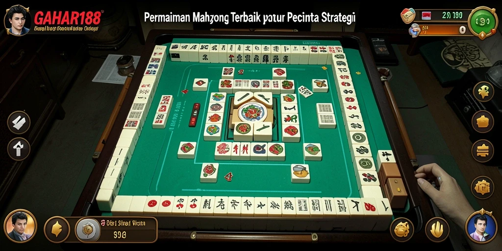 Tampilan gameplay menarik GAHAR188 yang penuh strategi Mahjong.