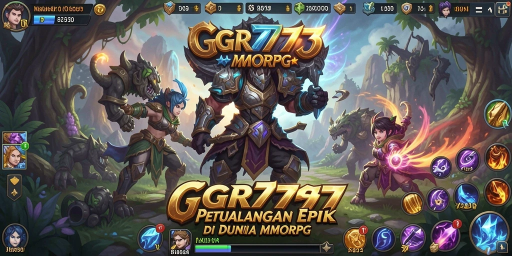 Screenshot gameplay GGR7777 menampilkan aksi seru dalam pertempuran MMORPG.