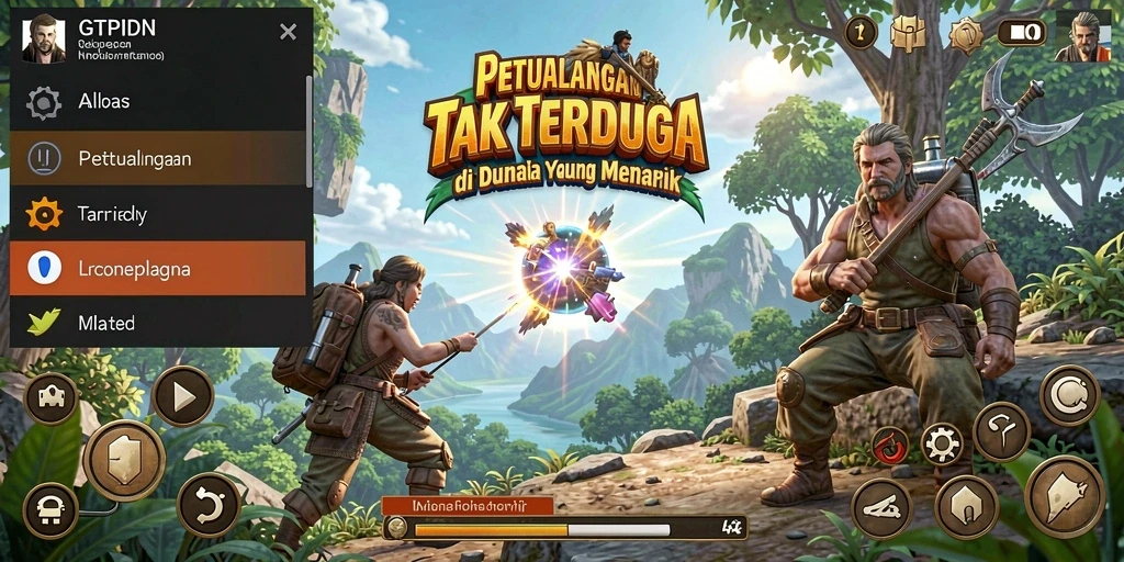 Tangkapan layar menampilkan gameplay petualangan yang seru dan mendebarkan.