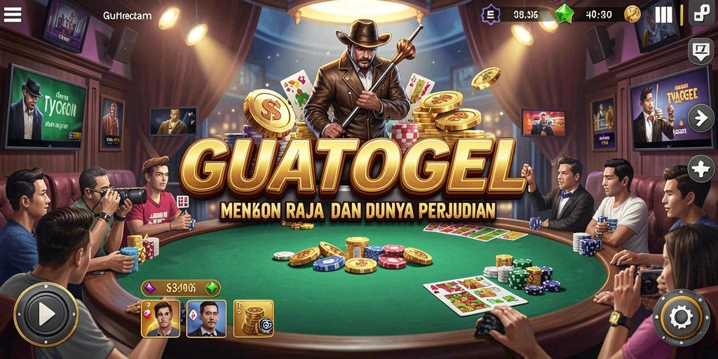 Screenshot gameplay GUATOGEL menampilkan keseruan pengelolaan bisnis Tycoon.