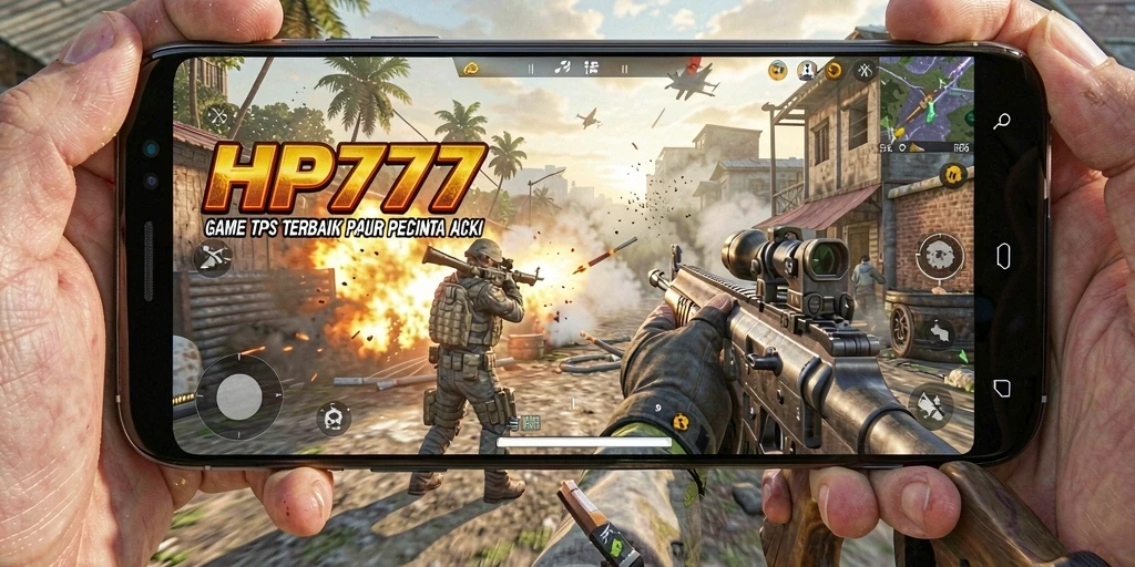 Screenshot menunjukkan aksi seru dari gameplay TPS di HP777.