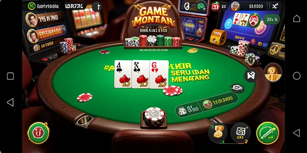 Tampilan menarik dari gameplay poker di IDR77