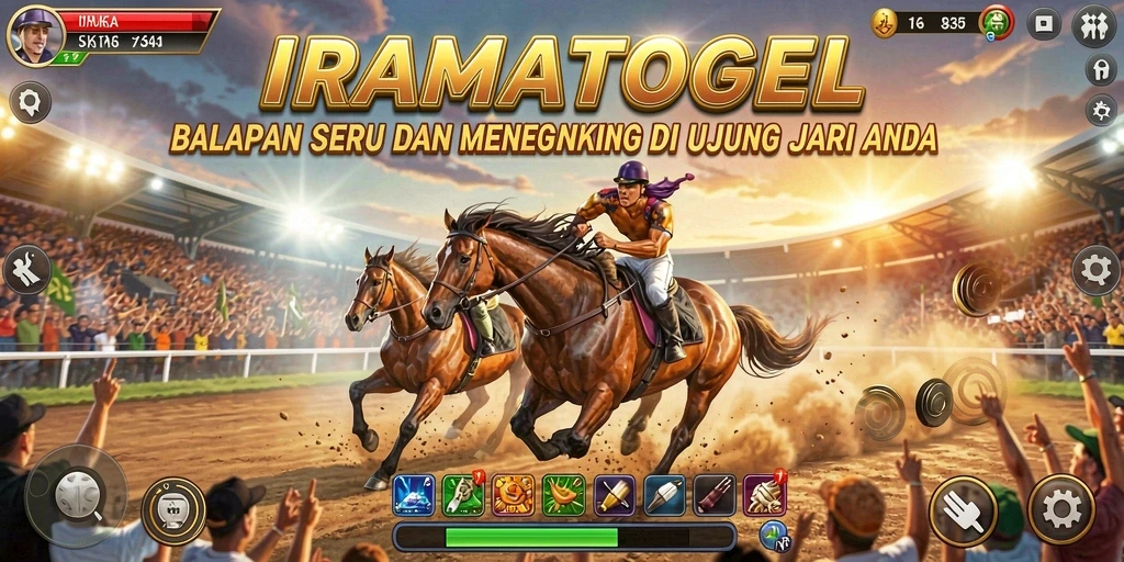 Tampilan gameplay balapan menarik di IRAMATOGEL.