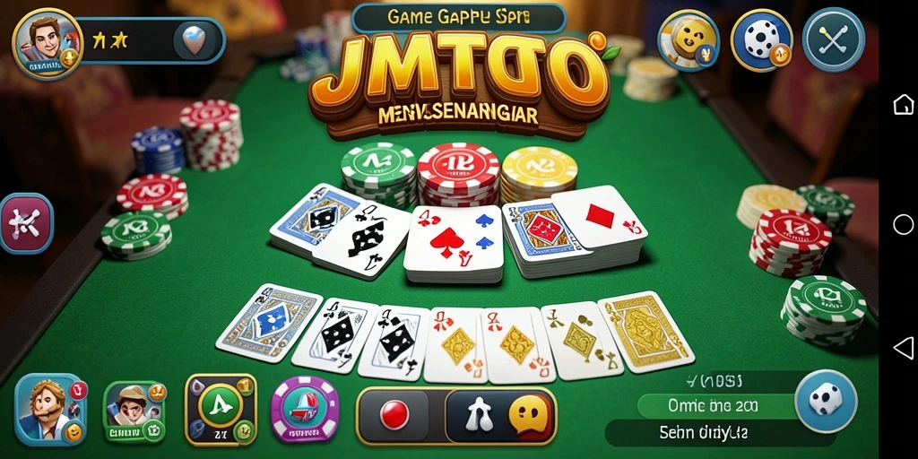 Tampilan screenshot gameplay Gaple JMTOTO yang seru.