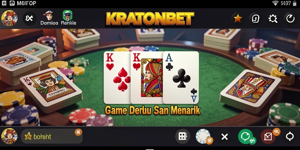 Tampilan menarik dari permainan Domino KRATONBET.