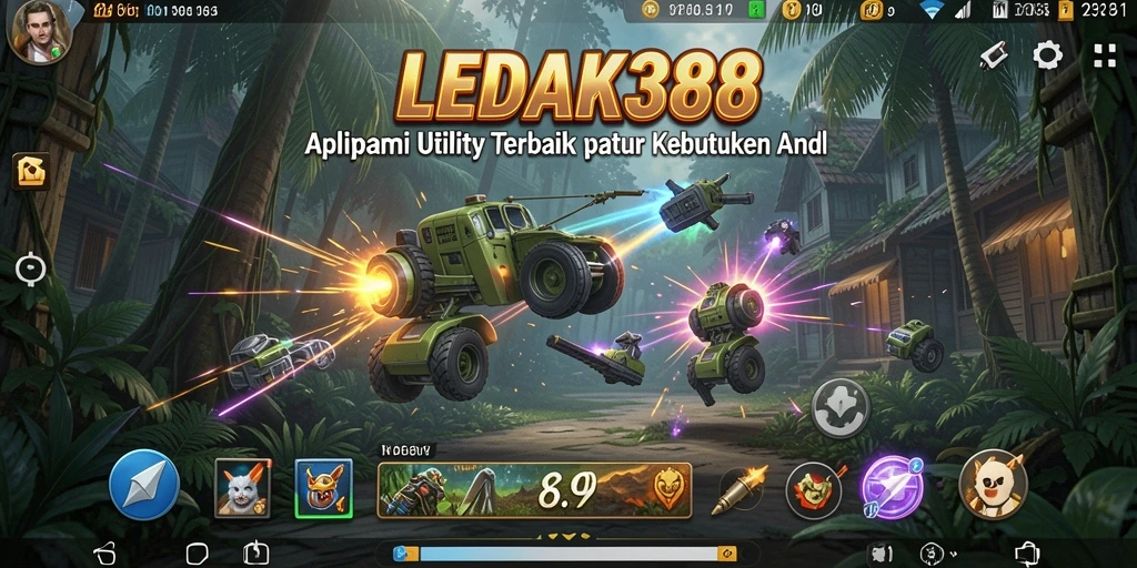 Screenshot aplikasi LEDAK388 dengan tampilan fitur utama yang menarik.