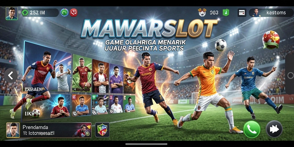 Screenshot menunjukkan aksi seru dalam permainan olahraga MAWARSLOT.