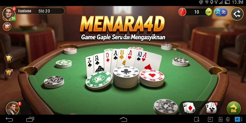 Tampilan gameplay Gaple yang seru di MENARA4D.