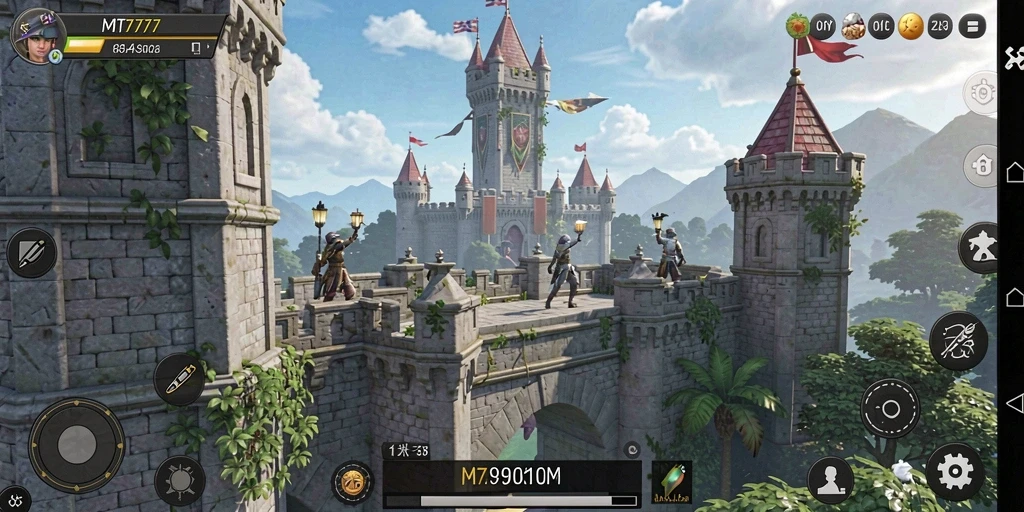 Tampilan gameplay intense dengan strategi menara di MT777.
