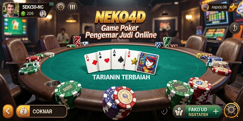 Screenshot gameplay poker NEKO4D yang penuh aksi.
