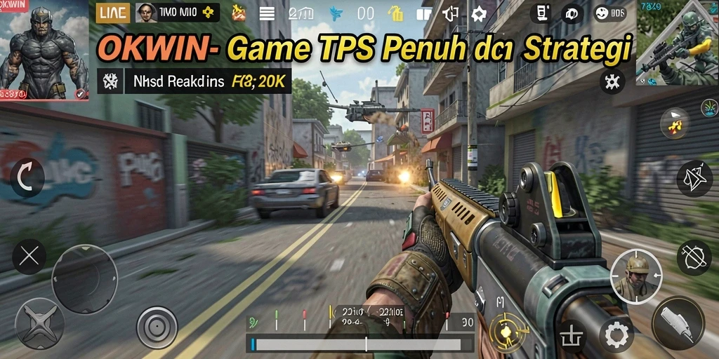 Tampilan gameplay seru di OKWIN dengan aksi seru dan strategis.