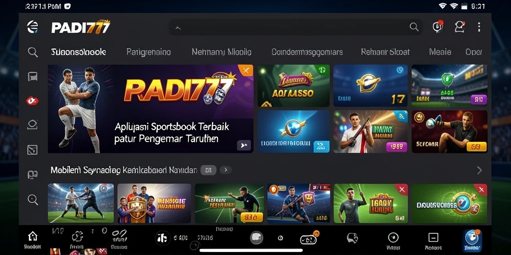 Screenshot utama PADI777 menampilkan pengalaman taruhan olahraga yang menarik.