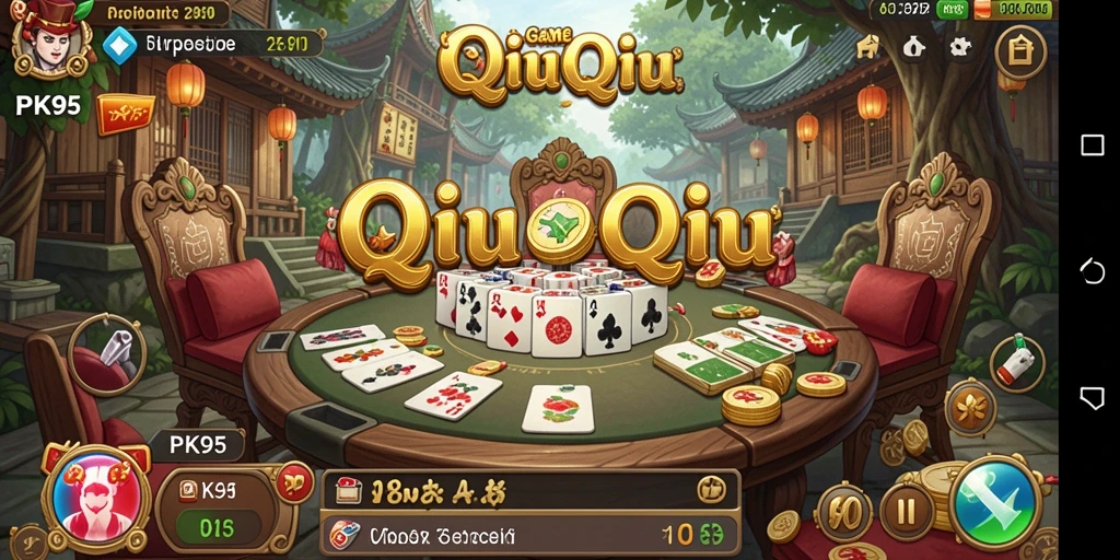 Screenshot menampilkan aksi mendebarkan dalam permainan QiuQiu.