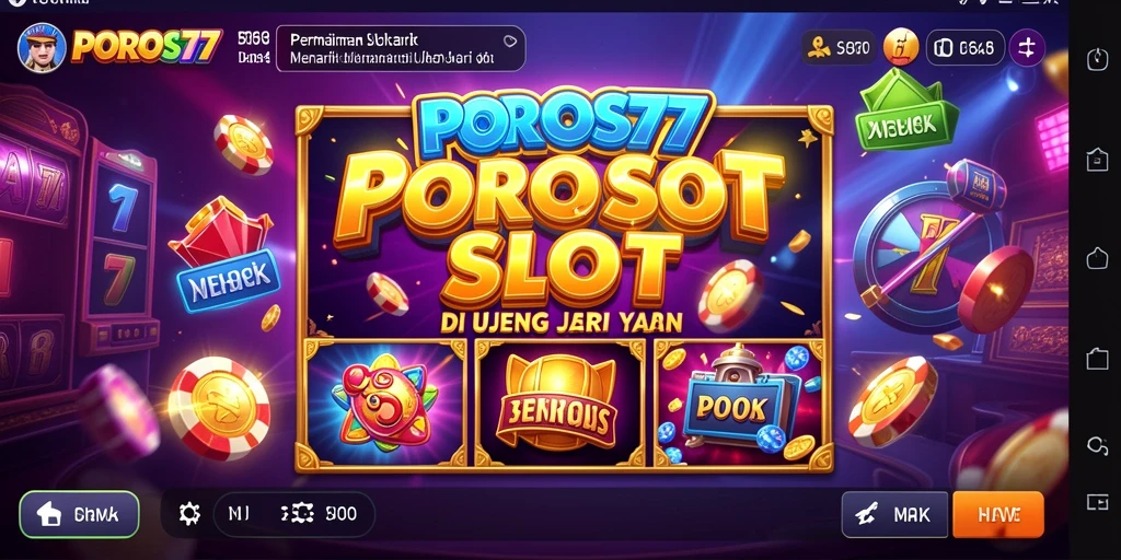 Screenshot utama POROS77 menampilkan gameplay Slot yang seru dan menarik.