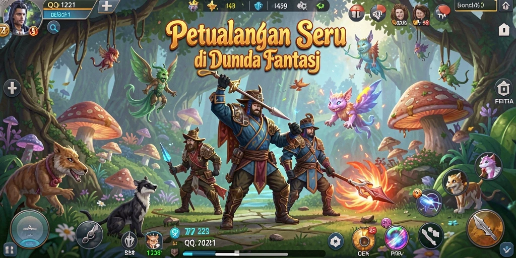 Tampilan gameplay menarik dari QQ1221 dalam petualangan epik.