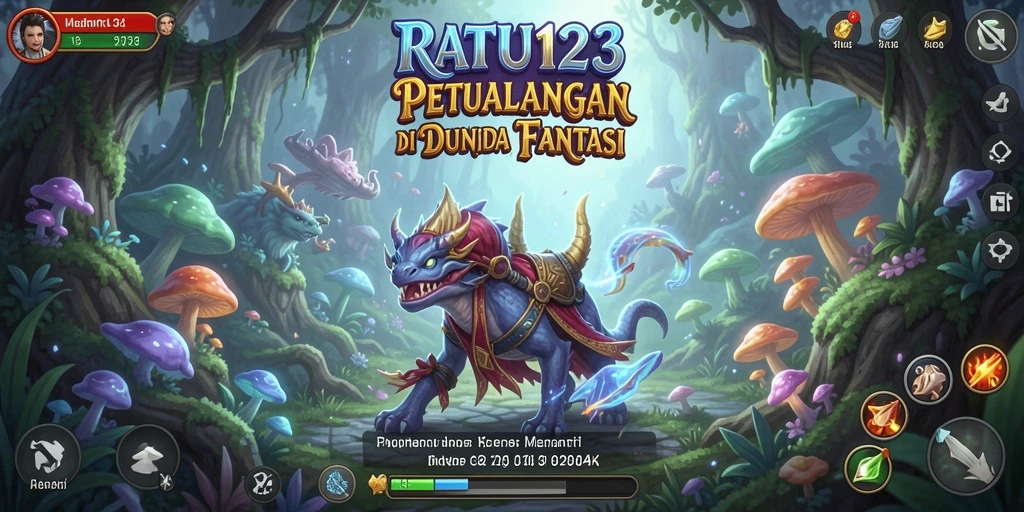 Tampilan gameplay RATU123 yang menampilkan aksi seru di dunia petualangan.