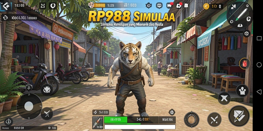 Tampilan menarik dari gameplay RP888 yang menggambarkan kehidupan sehari-hari.