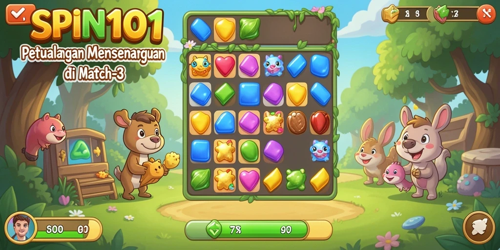 Gameplay seru dan menantang dalam SPIN101.