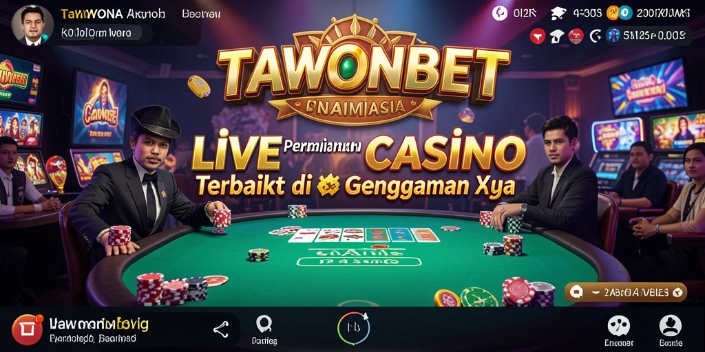Tampilan gameplay Live Casino TAWONBET yang mengesankan dan interaktif.