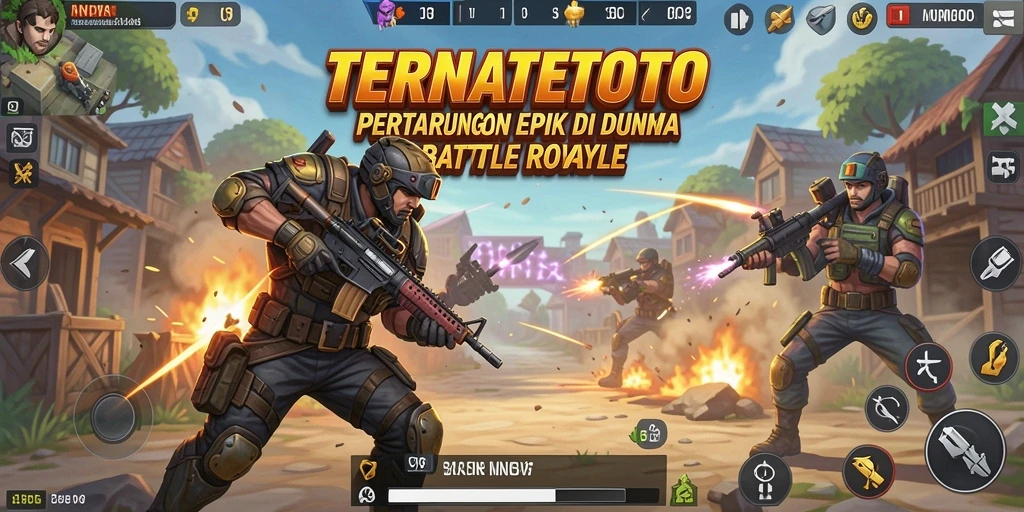 Tampilan gameplay epik dari pertarungan Battle Royale di TERNATETOTO.