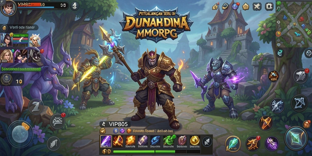 Gameplay seru di dunia fantasi MMORPG VIP805 yang memukau.